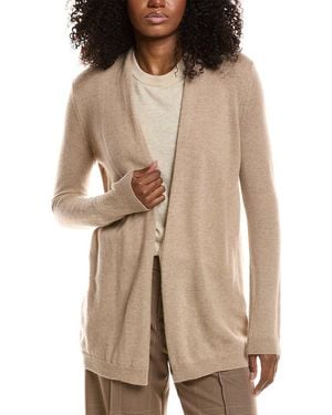 Sofiacashmere Drape Wool & Cashmere-Blend Cardigan - Natural