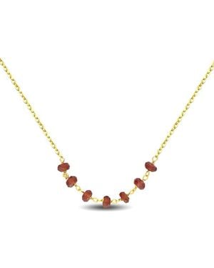 Liv Oliver 18K 1.50 Ct. Tw. Rubies Necklace - Metallic