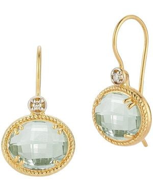 Reiss 14K 5.04 Ct. Tw. Diamond & Amethyst Earrings - Metallic