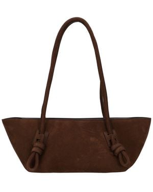 Hereu Fleca Leather Shoulder Bag - Brown