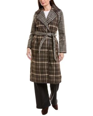 Scotch & Soda Mixed Plaid Coat - Brown