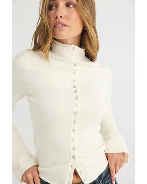 Gina Tricot Shaped Knitted Cardigan - Natur