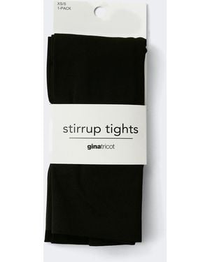 Gina Tricot Stirrup Tights - Schwarz
