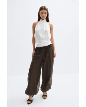 Gina Tricot Sheer Balloon Trousers - Weiß