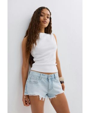 Gina Tricot Glow Low Denim Shorts - Weiß