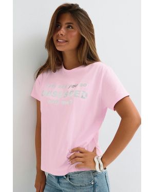 Gina Tricot 14+ Printed Tee - Pink