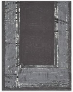 Giorgio Armani Estola De Seda Y Tejido Laminado - Gris