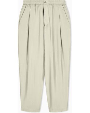 Giorgio Armani Trouser Regular Fit Silk Habotai With Cupro Lining - White