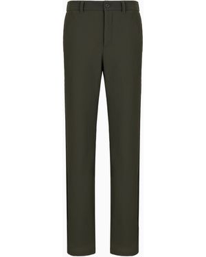 Giorgio Armani Pantaloni Flat Front - Verde