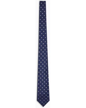 Giorgio Armani Jacquard Silk Tie - Blue