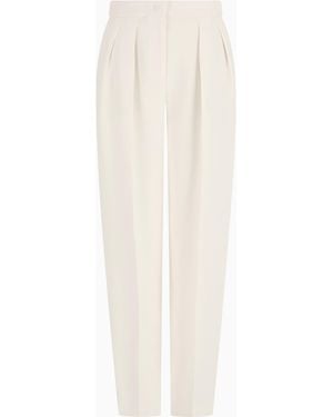 Giorgio Armani Pantaloni Con Pinces - Bianco