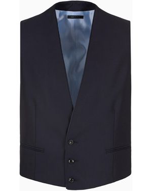Giorgio Armani Single-Breasted Waistcoat - Blue