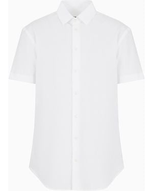 Giorgio Armani Cotton Seersucker Shirt - White