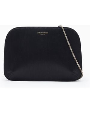 Giorgio Armani Satin La Prima Clutch Bag - Black