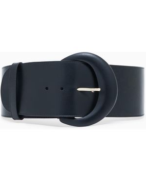 Giorgio Armani Smooth Leather Belt - Blue