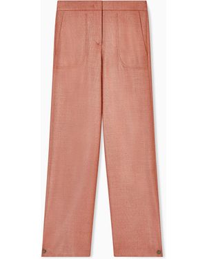 Giorgio Armani Silk And Wool Trousers - Pink