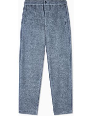 Giorgio Armani Flat-Front Trousers - Blue