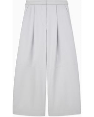 Giorgio Armani High-Waisted Wide-Leg Trousers - White