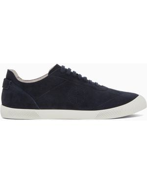 Giorgio Armani Suede Trainers - Blue