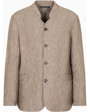 Giorgio Armani Single-Breasted Jacket - Natural