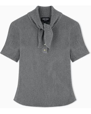 Giorgio Armani Short-Sleeved Polo Shirt - Blue