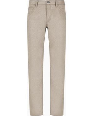 Giorgio Armani Regular Fit Five-Pocket Trousers - Grey