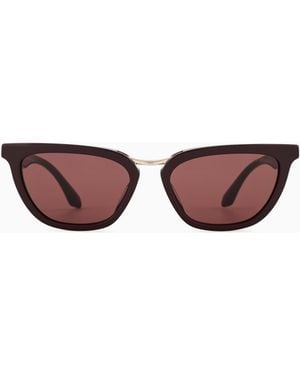 Giorgio Armani Butterfly-Shaped Sunglasses - Red