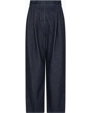 Giorgio Armani Hose Mit Einem Abnäher Aus Baumwolldenim Und Kaschmir Aus Der Denim Collection - Blau