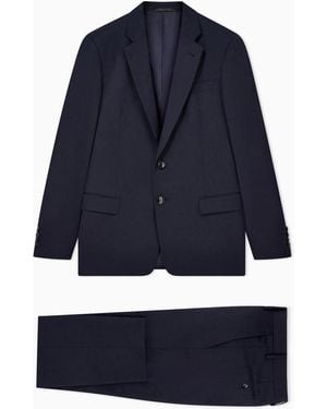 Giorgio Armani Single-Breasted Soft Line Suit - Blue