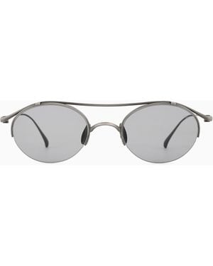 Giorgio Armani Oval Sunglasses - Metallic