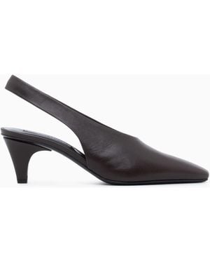 Giorgio Armani Decollete Shoe Leather Lining And Leather Sole - White
