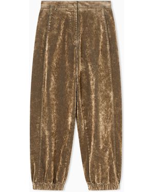 Giorgio Armani Wide-Leg Velvet Trousers - Green
