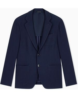 Giorgio Armani Single-Breasted Blazer - Blue