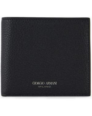Giorgio Armani Printed Leather Wallet - Black