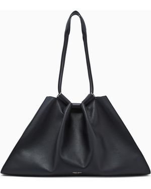Giorgio Armani Large Nappa Leather Shopper - Black