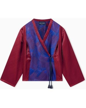 Giorgio Armani Oversized Kimono Shirt - Purple