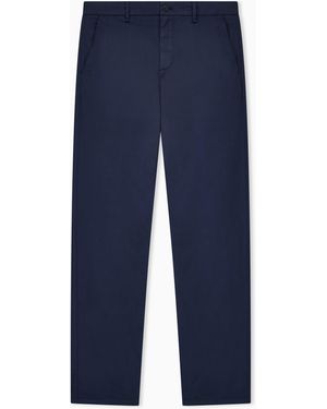 Giorgio Armani Flat-Front Trousers - Blue