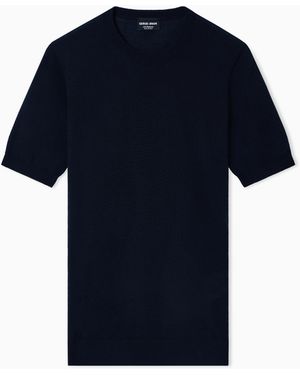 Giorgio Armani Pure Cashmere Crew-Neck Jumper - Blue