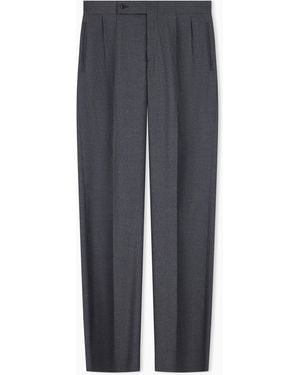 Giorgio Armani Oversized Double Pleat Trousers - Grey