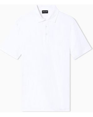 Giorgio Armani Interlock Polo - White