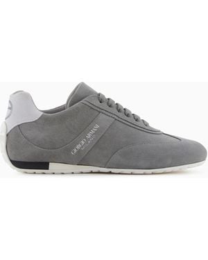 Giorgio Armani Suede Trainers - White