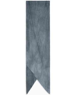 Giorgio Armani Small Silk Scarf - Blue