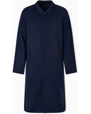 Giorgio Armani Cashmere Double Jersey Coat - Blue