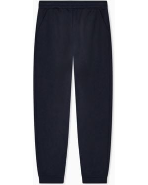 Giorgio Armani Modal-Blend Double-Jersey Joggers - Blue