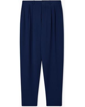 Giorgio Armani Double Pleat Trousers - Blue