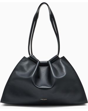 Giorgio Armani Small Nappa Leather Shopper - Black