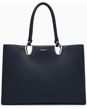 Giorgio Armani Medium Shopper Bag - Blue
