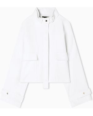 Giorgio Armani Double-Breasted Coat - White