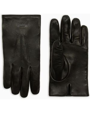 Giorgio Armani Nappa-Leather Gloves - Black