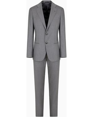 Giorgio Armani Single-Breasted Soho Line Suit - Grey